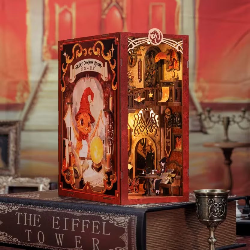 Diy Book Nook Kit - Wooden Bookshelf Miniature Roombox For Decor & Gifts